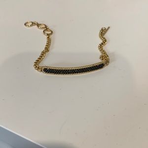 Swarovski Locket Bracelet - Gold and Black